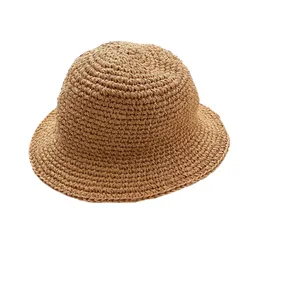 热卖!批发低价畅销2023海草手工水桶帽各种颜色-独特的男女礼物
