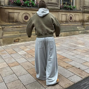 Logo personnalisé Baggy Pantalon de survêtement pour hommes Jambe large Pantalon de jogging lourd 500 GSM Pantalon Streetwear en coton Fabricant OEM en vrac - Product Image 5