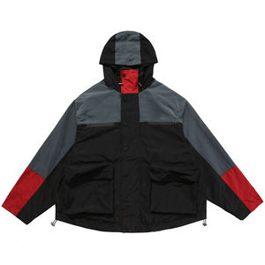 Chaquetas SoftShell a prueba de viento para hombre, ropa de calle, chaqueta cortavientos de gran tamaño con cremallera de poliéster Vintage - Product Image 3