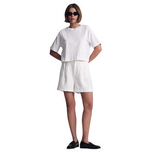 Shorts Bermuda pour femmes, taille mi-haute, décontractés, pour la salle de sport, le yoga, la course à pied, vêtements de sport, vêtements d'été, OEM ODM, vente en gros personnalisée, polyester/coton - Product Image 3