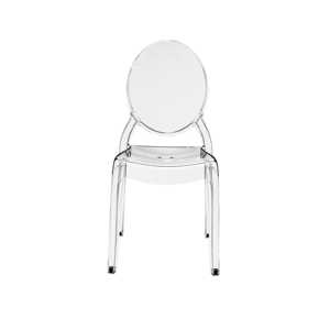 Juego de 4 Sillas Ghost Grandes Transparentes de Acrílico Moderno, Apilables, con Luz y Respaldo, para Comedor, Cocina y Sala de Estar - Product Image 3