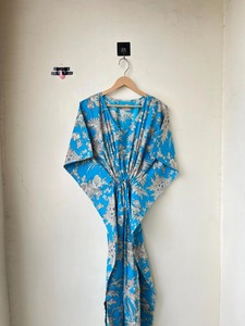 Caftan en coton Caftan floral indien Caftan long Robe pour maman Vêtements de nuit pour la plage Caftan indien long Maxi Robe cadeau - Product Image 3