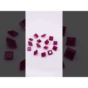 Rubis naturels africains non traités, calibrés, carrés, 5 mm, 6 mm, qualité AAA pour bijoux, traités thermiquement, certifiés IGI, variété rouge rose - Product Image 3