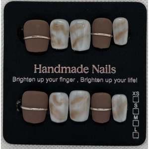 Grandi decorazioni adesive per unghie con motivo Caramel Latte - Product Image 1