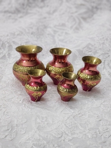 ชุด dolli gadwi ทองเหลืองหลายชุด (7นิ้ว) ตกแต่งด้วยทองเหลืองพรีเมี่ยมชุดทอง gadwi doli หม้อทองเหลือง - Product Image 6