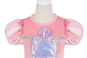 Disfraz Personalizado de Sirena para Niña 2025 Vestido de Princesa Rosa para Fiesta con Accesorios - Product Image 4