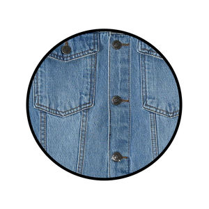 Veste en jean de coton pour hommes de taille XL de haute qualité personnalisée OEM décontracté Streetwear pull à capuche poche de travail veste polaire classique - Product Image 5