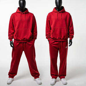 Conjunto Deportivo de Dos Piezas Personalizado al por Mayor, Chándal de Felpa de Algodón Liso, Pantalones Deportivos y Sudaderas con Capucha para Hombre, Conjuntos Deportivos 2025 - Product Image 6