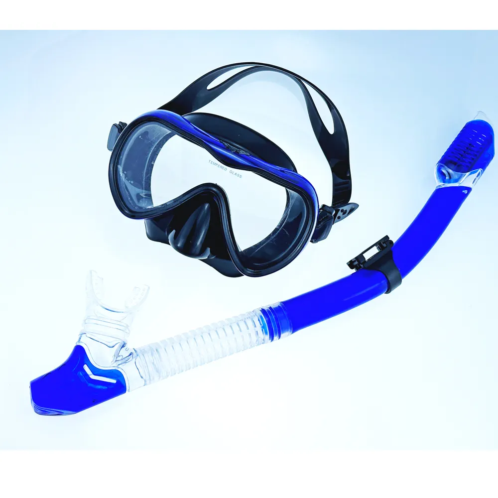 2023 full face dive masked with full dry snorkel tube for diving snorkeling Professional Waterproof Frameless diving mask