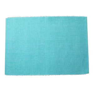 แผ่นรองจานผ้าฝ้ายเนื้อซี่โครง100% หรูหราทันสมัยเสื่อผ้าลินินลายตารางสีทึบสำหรับบ้านโรงแรมและงานแต่งงาน - Product Image 1