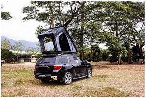 Hai lớp nhôm tam giác cứng vỏ mái lều cho SUV tự lái xe phía sau mái hiên ngoài trời phiêu lưu đồng hành - Product Image 2