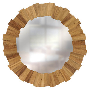 Nahla กระจกผักตบชวาสไตล์โบฮีเมียนทำด้วยมือเป็นมิตรกับสิ่งแวดล้อมชุดละ1ชิ้นสำหรับตกแต่งบ้านอย่างมีสไตล์ - Product Image 2