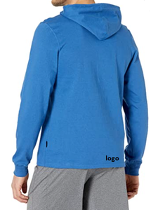 Men's Long Sleeve T-Shirt Hoodie Script Logo 100% Cotton Imported Pull on Closure <b>Machine</b> Wash Lots Sourcing From Bangladesh - Product Image 2