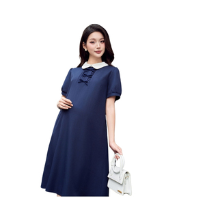 Elégante robe de maternité décontractée minimaliste anti-rétrécissement V1274 Bonne absorption Conception personnalisée par un fabricant très vendu - Product Image 1