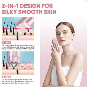 Afeitadora Eléctrica Impermeable IPX7 para Mujer, Doble Cabezal, Recortadora de Bikini, Recortadora Corporal, Afeitadora para Zonas Íntimas, Lavable - Product Image 5