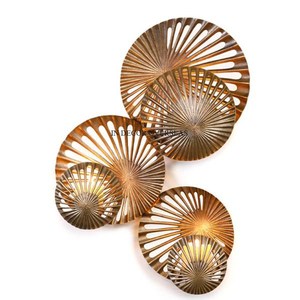 Precioso aspecto, color negro, recubierto de polvo y chapado en oro de alta calidad, decoración de Metal para el hogar, arte de pared de la India - Product Image 5