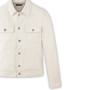 High Street Fashion Vestes en cuir véritable pour hommes, coupe ajustée, mode occidentale classique - Product Image 4