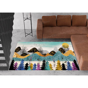 Mountain Scenery Printed <b>Rug</b> - Home Decor <b>Rugs</b>, <b>Outdoor</b> <b>Rugs</b>,Nonwoven Soft <b>Rug</b> - Product Image 3
