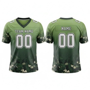 Customized Team Name American Football Jersey 100% Polyester Sublimation Printed Breathable Quick Dry Short Sleeve Adjustable - Product Image 1