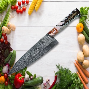 Dao Nhà Bếp Cắt Logo Tùy Chỉnh Chuyên Nghiệp Chất Lượng Hàng Đầu Dao Nấu Ăn 13 Inch 1095 & 15N20 Damascus Dao Đầu Bếp Bằng Thép - Product Image 2