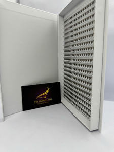 Meilleures ventes 2025, plateaux de cils personnalisés XL XXL, volume méga, éventail de cils individuels, longueur mixte, vente en gros, cils mats foncés - Product Image 3