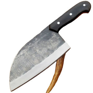 Cuchillo de Cocina Multifuncional Burraq, Hecho a Mano con Acero al Carbono, Mango de Madera y Funda de Cuero, para Uso en Cocina, OEM/ODM - Product Image 1