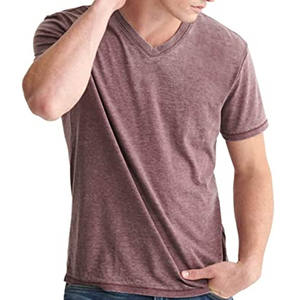 Impression pour hommes T-shirts d'été blanc à la mode T-shirt à col en V avec logo personnalisé T-shirts de haute qualité - Product Image 1