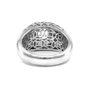 Bague de fiançailles et de mariage semi-montée faite à la main en or blanc massif 18 carats de haute qualité avec diamant véritable taille brillant rond pour femme - Product Image 3