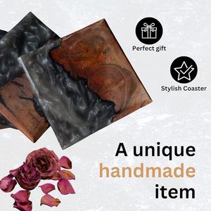 Wood <b>Epoxy</b> <b>Table</b> Coaster Durable and Stylish Mats & Pads for <b>Table</b> Protection Floral Design Low Price Coaster for Christmas - Product Image 4