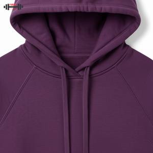 Streetwear de haute qualité pour hommes, sweat à capuche brodé en coton et polaire, teint uni, 300gsm, coupe régulière, avec logo personnalisé, pour l'hiver - Product Image 4