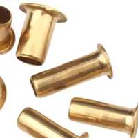 Rivets tubulaires dorés polis à tête à bride pour l'artisanat du cuir et du métal