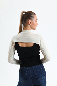 Copricollo manica islamica di alta qualità Beige, protezione solare copricollo, copricollo manica, Bolero, collo collo collo a collo alto