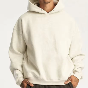 Custom Heavyweight Basic Cotton Terry Fleece Bolsillo oculto Sudadera con capucha de gran tamaño de algodón de los hombres sudaderas con capucha - Product Image 1