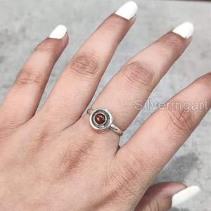Anillo de Mujer con Piedra Natural de Ojo de Tigre, Piedra de Nacimiento de Junio, Diseño Bohemio, Joyería Hecha a Mano, Plata de Ley 925 - Product Image 4