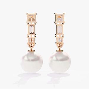 Trendy 14K Gold Lab Grown Diamond <b>Hoop</b> <b>Earrings</b> for Women Round Cut IGI Certified Luxury <b>Fine</b> Jewelry Latest Design Wedding - Product Image 2