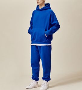 Chándal unisex de peso pesado de alta calidad, conjunto de dos piezas liso de talla grande transpirable, chándal para hombre - Product Image 3