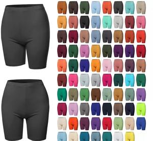 Short femme taille haute Short d'entraînement extensible doux avec logo personnalisé vêtements de sport respirants décorés avec bouton à nœud à motif - Product Image 2
