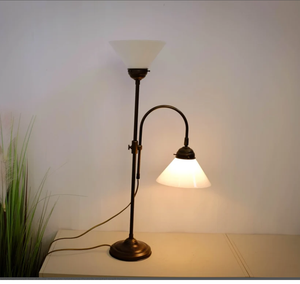 Dutch Brass Table <b>Lamp</b> with white opaque glass shade Moroccan table <b>lamp</b> brass light best selling product of 2022 - Product Image 2