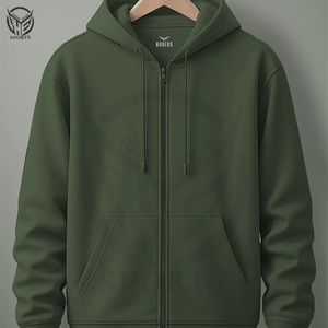 Sudadera con Capucha Extra Grande de Felpa 100% Algodón para Invierno, Servicio OEM, Sudadera con Cierre y Secado Rápido 2025 - Product Image 5