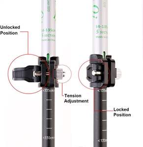 Voyage pliant Trekking randonnée pôle avec étui de transport pliable canne réglable bâton de marche Portable aide à la mobilité femmes - Product Image 6