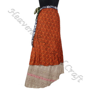 กระโปรงยาว2ชั้นวินเทจสไตล์โบฮีเมียนฮิปปี้ทรงยาวผ้าเมจิกแบบกลับด้านได้2ชั้นสไตล์วินเทจ - Product Image 1