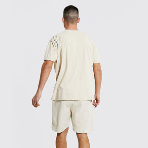 Logo privé été t-shirts et shorts ensembles régulier 100% coton coupe-vent léger cordon de serrage fermeture fait Sialkot Pakistan - Product Image 2