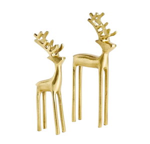 Sculpture de cerf en métal moderne, finition antique en laiton, sculpture en aluminium personnalisée, fabrication artisanale, décoration de maison écologique, anniversaire - Product Image 6