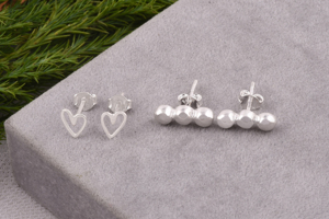 925 Sterling Silver <b>Earrings</b> Beautiful Handmade Jewelry with <b>Rhodium</b> Plating Pearl Inlay Wholesale Gift for Her - Product Image 4