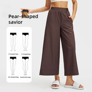 Pantalons amples longueur totale Pantalons décontractés pour femmes Confort Matière polyester avec un design tendance - Product Image 6