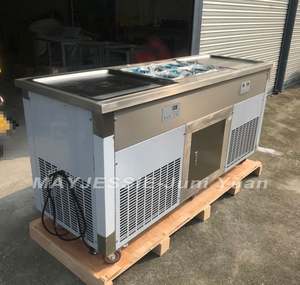 Máquina Comercial para Helados Fritos en Sartén, Estilo Tailandés, para Preparar Panci Goreng Es Krim, Máquina Doble - Product Image 3