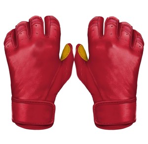 Diseño de logotipo personalizado puño largo cuero genuino bateo guantes de béisbol fabricantes hombres niños jóvenes adultos Béisbol Softbol guantes - Product Image 3