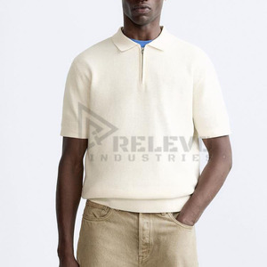 Polo de hombre liso ajustado diseño personalizado estampado/bordado 220GSM 100% tela de algodón tamaño cómodo uso informal - Product Image 4