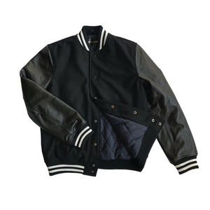 Señoras Plain Blank Varsity Letterman Crop Jackets Mujeres Industria Tendencia 2025 Diseños Chaqueta Varsity de béisbol de manga larga - Product Image 5
