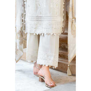 Conjunto de traje de 3 piezas para mujer con bordados de Zari y lentejuelas, con bordes y dupatta estampada DN-52039 - Product Image 5